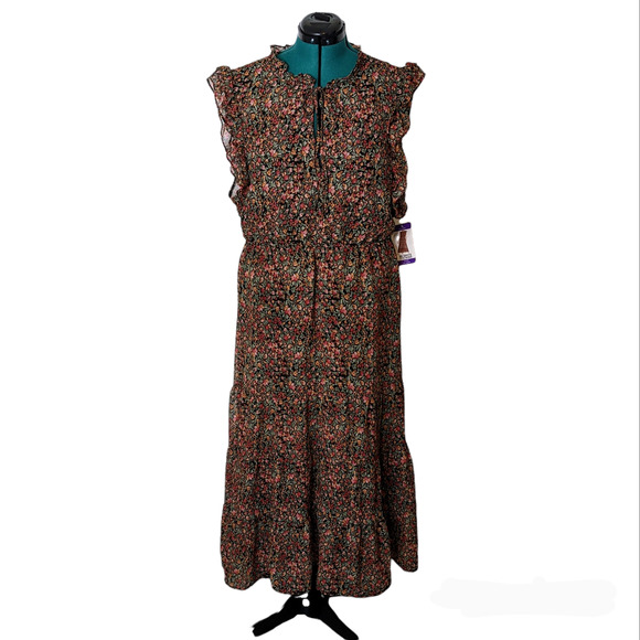 BB Dakota Steve Madden Chiffon Floral Lightweight Flowy Dress Size XXL NWT - Picture 1 of 9